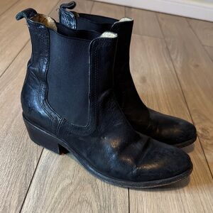 Frye Black Leather Chelsea Boots